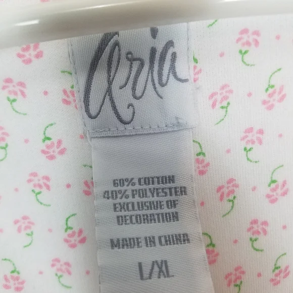 Aria floral zip front night dress robe